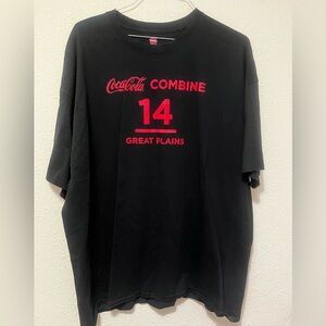 Hanes Black Coca Cola Tee with Red Print